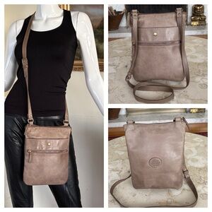 Roots Leather Crossbody Bag